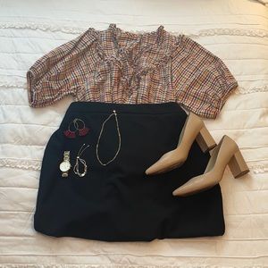 Loft Plus Black Skirt | Size 16